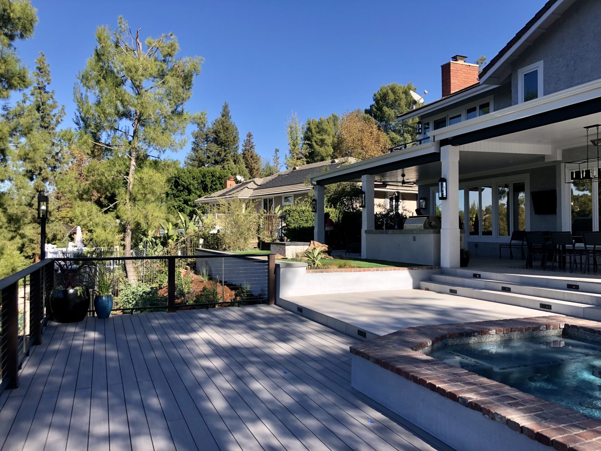 Backyard remodel, new patio cover, new deck, complete exterior paint - Tarzana, CA