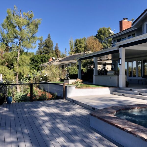 Backyard remodel, new patio cover, new deck, complete exterior paint - Tarzana, CA